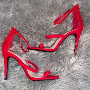 Charlotte Russe velvet red high heels